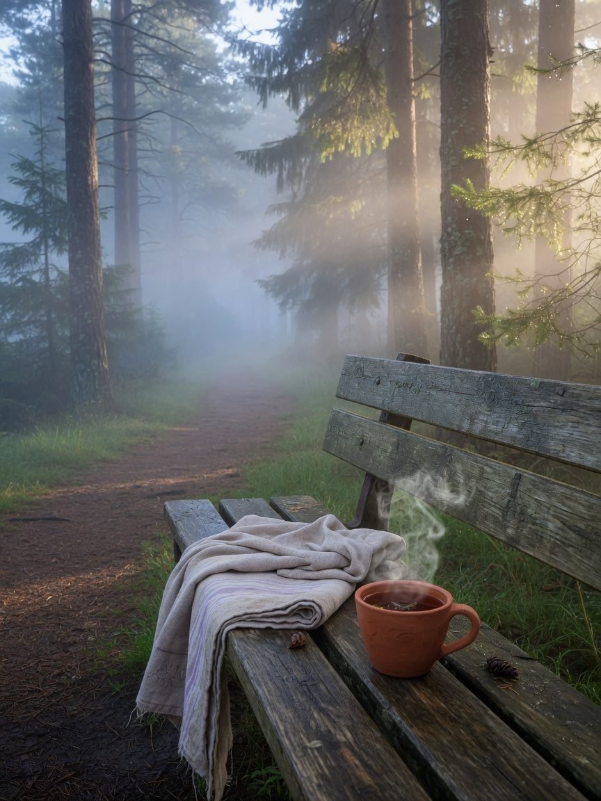 A pause at the edge of the path — go gently.