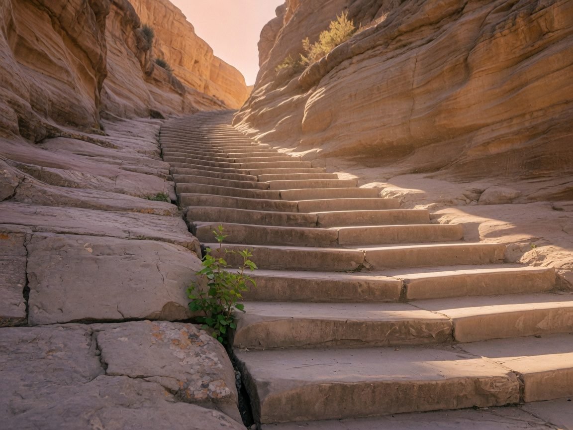 Ancient steps taken one at a time — less is more.