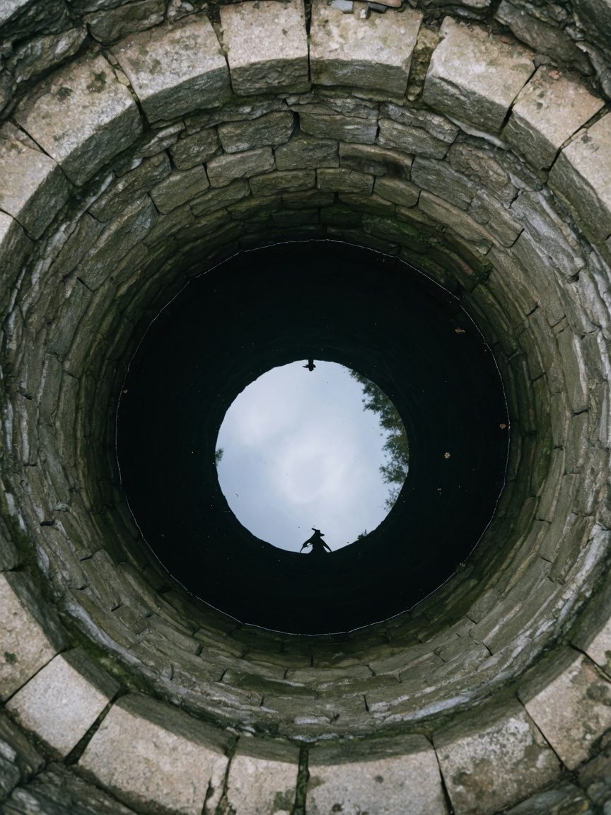 A deep well — the body reaching what the thinking mind cannot.