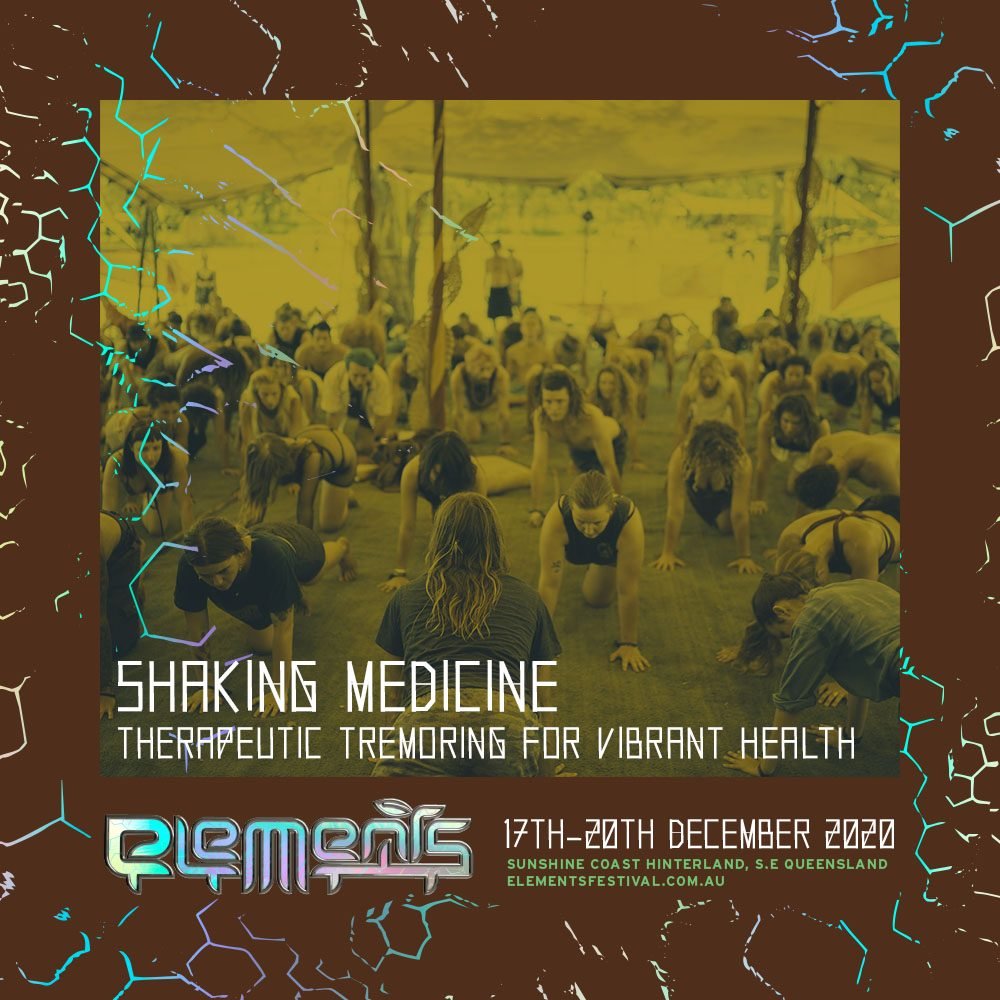 Elements festival artwork for Shaking Medicine, 17–20 December 2020