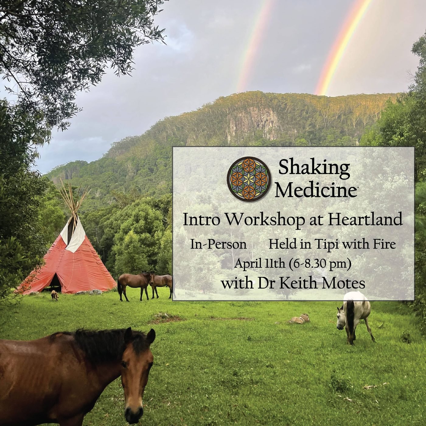 Poster for the Heartland tipi intro workshop on 11 April