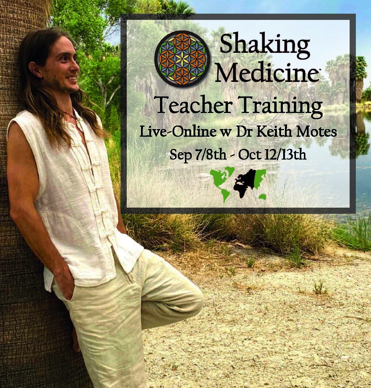 Poster for the live online teacher training, September to October