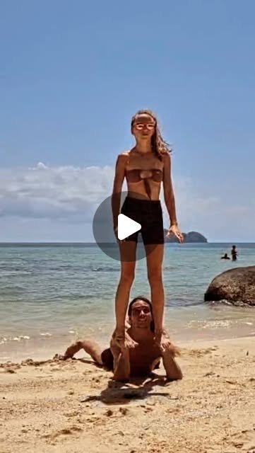 Acro yoga on a beach in Koh Phangan