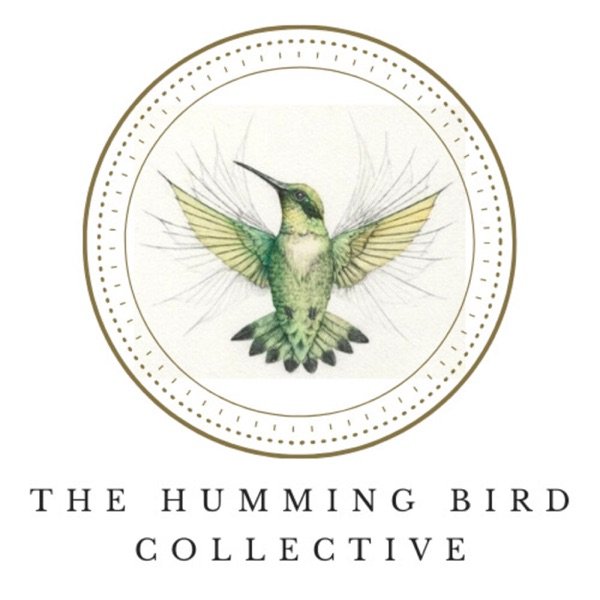 The HummingBird Collective cover, a green hummingbird in a gold ring.